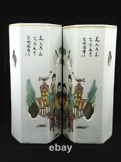 A Pair Chinese Famille Rose Porcelain Vase. Hat Stand