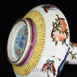 A Pair Chinese Pastel Porcelain HandPainted Exquisite Vase 22473