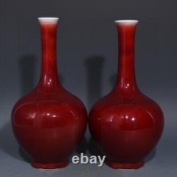 A Pair Chinese Porcelain Handmade Exquisite Vases 16735