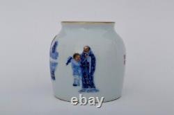 A Pair Delicate Collectable Art Handmade Famille Rose Porcelain Figure Zun Vase