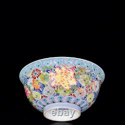 A Pair NiceCollectable Art Handmade Painting Famille Rose Porcelain Bowl