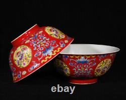 A Pair Vivid Collectable Art Handmade Painting Famille Rose Porcelain Bird Bowl