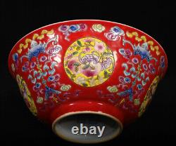 A Pair Vivid Collectable Art Handmade Painting Famille Rose Porcelain Bird Bowl