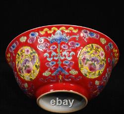 A Pair Vivid Collectable Art Handmade Painting Famille Rose Porcelain Bird Bowl