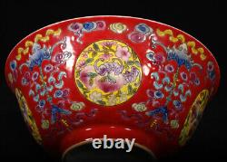 A Pair Vivid Collectable Art Handmade Painting Famille Rose Porcelain Bird Bowl