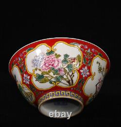 A Pair Vivid Collectable Art Handmade Painting Famille Rose Porcelain Plant Bowl