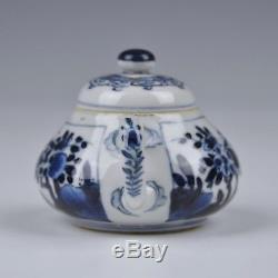 A Perfect Chinese Blue&White Porcelain Kangxi Per. Teapot With Floral Decoration