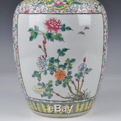 A Perfect Chinese Porcelain 19th Century Famille Rose Covered Jar