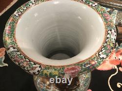 A Rare Monumental Chinese Export Porcelain Rose Medallion Palace Vase