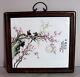 Antique Chinese Famille Rose Porcelain Plaque With Frame By Master Cheng Yi Ting