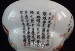 Amazing Chinese Antique Hand Painting Figures Porcelain Bowl Marks