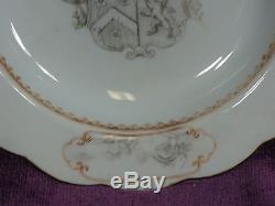 Antique 17/18C Kangxi/YongZheng Chinese export rare armorial porcelain plate 9