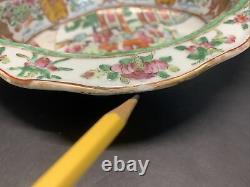 Antique 18th C. Chinese Hand Painted Famille Rose Porcelain Open Dish Bowl