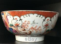 Antique 18th Century Chinese Export Porcelain Punch Bowl