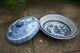 Antique 18th Century Chinese Porcelain Blue And White Large Bowl With Lid