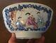 Antique 18th Century Chinese Export Porcelain Punch Bowl Famille Rose Blue White