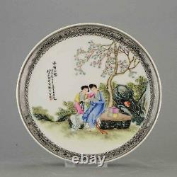 Antique 1953 Gui Si Early PRoC Period Chinese Porcelain Dish Marked