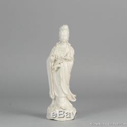 Antique 19th / 20c Dehua Blanc de Chine Statue Guanyin China Chinese Porcelain
