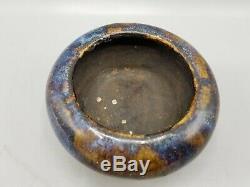 Antique 19th C Chinese Blue & Copper Flambe Glaze Porcelain Censer Tripod Bowl