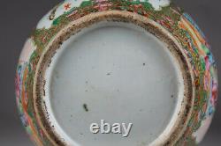 Antique 19th Gilded 24-karat gold Chinese porcelain Vase CANTON FAMILLE ROSE 18