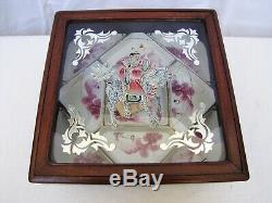 Antique C1830 Chinese New Year Party Candy Porcelain Trays in Wooden Case