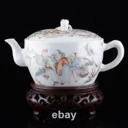 Antique China Chinese Famille Rose Enamel Porcelain Teapot LID Tongzhi Mark Qing
