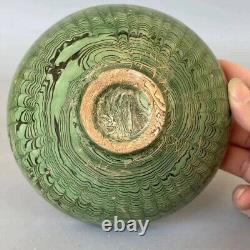 Antique Chinese Agateware Folk Kiln Porcelain Bowl Japanese Nerikomi Mossbowl