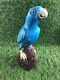 Antique Chinese Blue Glaze Porcelain Parrot Late Qing 19thc To Republic Of China