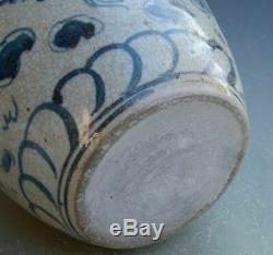 Antique Chinese Blue Porcelain White Vase And Jar Old Rare Large Vases Hand Used