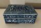 Antique Chinese Blue And White Porcelain Lidded Ink Box Early Qing Dynasty