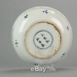 Antique Chinese Ca 1600 Porcelain Kraak Flower dish Chenghua Marked