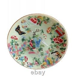 Antique Chinese Celadon Porcelain Plate, Ca 19c