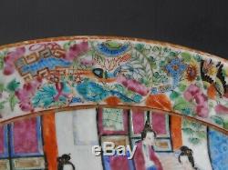 Antique Chinese Export Famille Rose MANDARIN Porcelain Platter ORANGE PEEL 1820