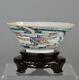 Antique Chinese Famille Rose Porcelain Bowl Xianfeng Mark 19th C, Stand And Box