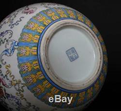 Antique Chinese Famille Rose Porcelain Peach Vase Yongzheng Marked 38cm
