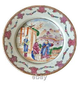 Antique Chinese Famille Rose Porcelain Plate