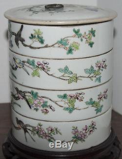 Antique Chinese Famille Rose Porcelain Stacking Bowls Among the Very Finest
