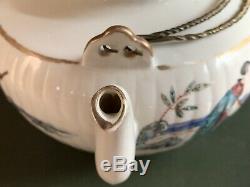 Antique Chinese Famille Rose Porcelain Teapot & Cover 8 Immortals