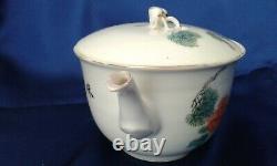 Antique Chinese Famille Rose Porcelain Teapot Guangxu