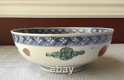 Antique Chinese Handmade & Hand Painted Porcelain Bowl