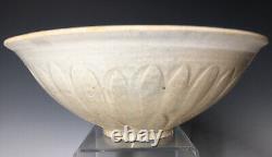 Antique Chinese Late Northern Song Yuan Dynasty Qingbai Porcelain Bowl w Lotus