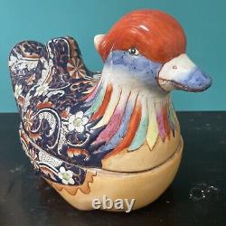 Antique Chinese Mandarin Duck porcelain/money duck