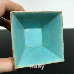 Antique Chinese Painted Porcelain Square Cup