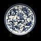 Antique Chinese Plate Blue And White Porcelain Dish Ming Dynasty-yongle