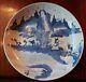 Antique Chinese Plate Porcelain Antique Rose Famille Blue White Mark Dish 18th