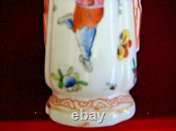 Antique Chinese Porcelain A Famille-rose Flower Vase Late 19c 10 X 3 Inches Vf