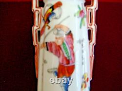 Antique Chinese Porcelain A Famille-rose Flower Vase Late 19c 10 X 3 Inches Vf