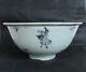 Antique Chinese Porcelain Blue And White Rider Middle Ming Bowl
