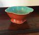 Antique Chinese Porcelain Bowl Iron Red Orange Coral Turquoise Gilt 19th C