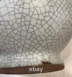 Antique Chinese Porcelain Crackled Glaze Vase. Probably Ming Period